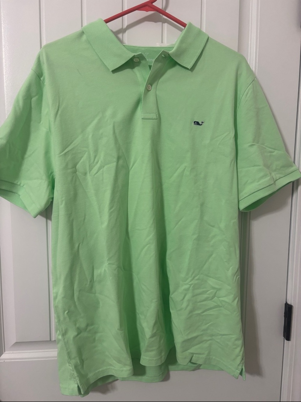 Vineyard Vines Men's Large Polo in Mint Green with Whale Logo